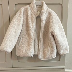 Kids Cream Sherpa Jacket